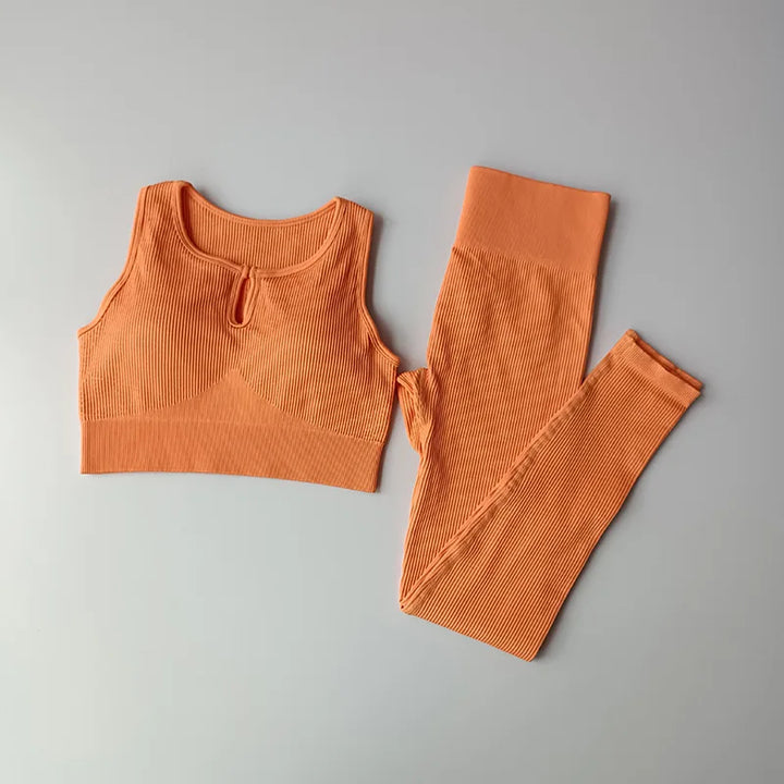 2PCS Hipsterme Seamless Set Gym Outfits Fitness Suits Sports