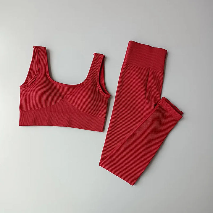 2PCS Hipsterme Seamless Set Gym Outfits Fitness Suits Sports