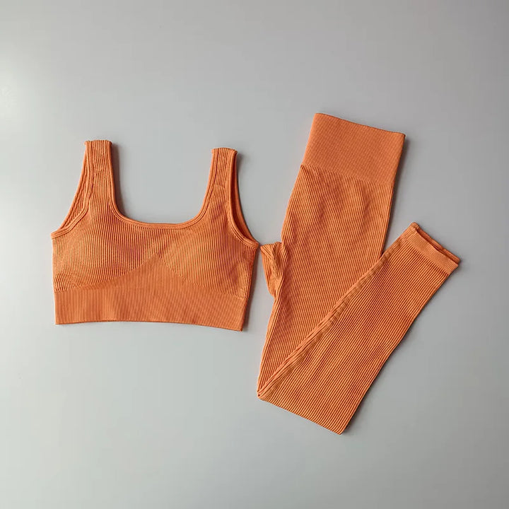 2PCS Hipsterme Seamless Set Gym Outfits Fitness Suits Sports