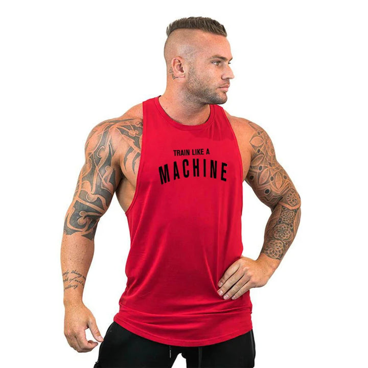 New Brand Summer Men Gym Muscle Bodybuilding Sleeveless Shirt Cotton Street Workout Tank Top Singlet Fitness Sport Print Vest