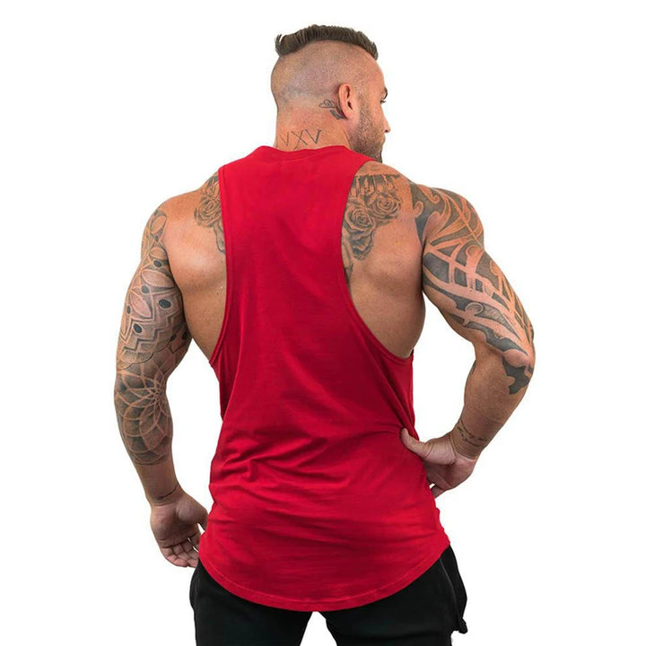 New Brand Summer Men Gym Muscle Bodybuilding Sleeveless Shirt Cotton Street Workout Tank Top Singlet Fitness Sport Print Vest