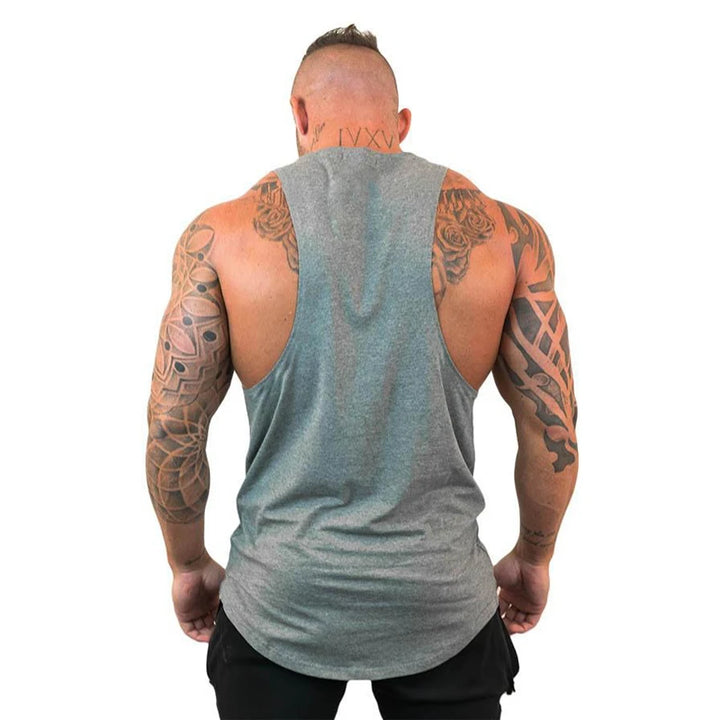 New Brand Summer Men Gym Muscle Bodybuilding Sleeveless Shirt Cotton Street Workout Tank Top Singlet Fitness Sport Print Vest
