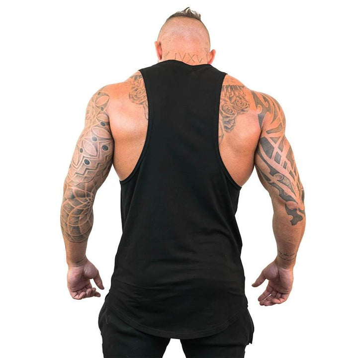 New Brand Summer Men Gym Muscle Bodybuilding Sleeveless Shirt Cotton Street Workout Tank Top Singlet Fitness Sport Print Vest