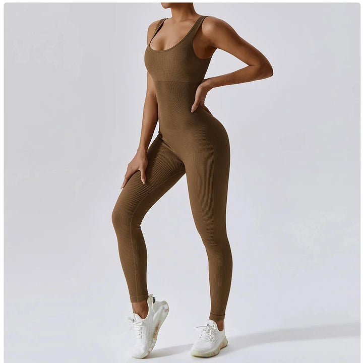 Fitness Seamless Jumpsuits Woman sleeveless