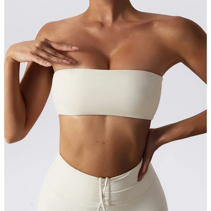 Strapless  Sports Bra Gym Top Women Quick-Drying Yoga Clothes Women Tube Top Fitness Chest Wrap Underwear Workout Bra Female