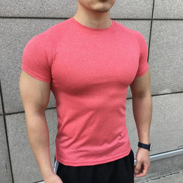 2024 New Men Summer Short Sleeve Fitness T Shirt Running Sport Gym Compression T Shirt Workout Casual High Quality Tops Clothing