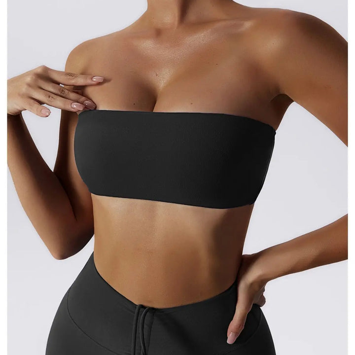 Strapless  Sports Bra Gym Top Women Quick-Drying Yoga Clothes Women Tube Top Fitness Chest Wrap Underwear Workout Bra Female