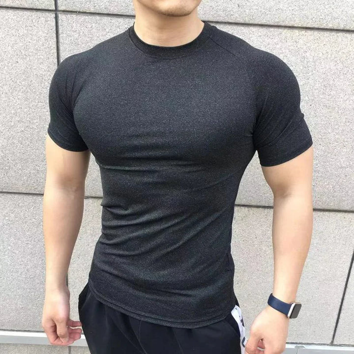 2024 New Men Summer Short Sleeve Fitness T Shirt Running Sport Gym Compression T Shirt Workout Casual High Quality Tops Clothing