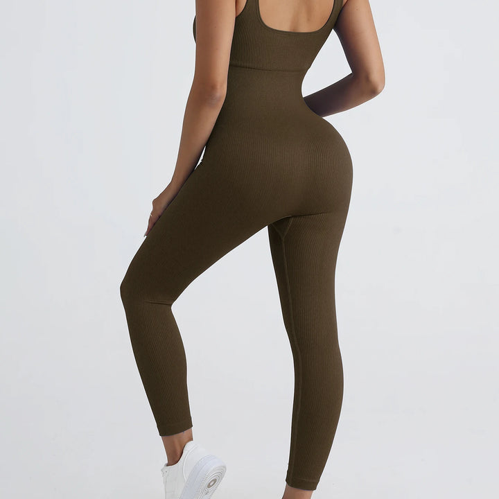 Fitness Seamless Jumpsuits Woman sleeveless