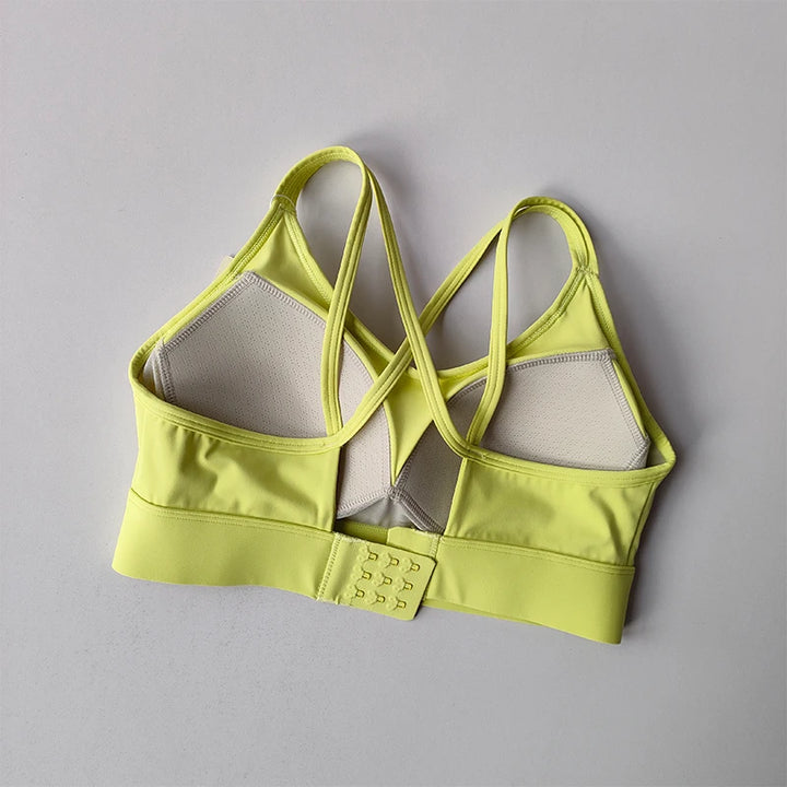 Women's Summer Shock-absorbing Running Yoga Tank Top with a Beautiful Contrasting Sports Bra and a Professional Pilates Bra