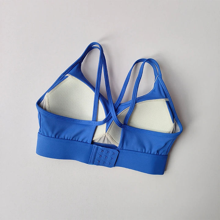 Women's Summer Shock-absorbing Running Yoga Tank Top with a Beautiful Contrasting Sports Bra and a Professional Pilates Bra
