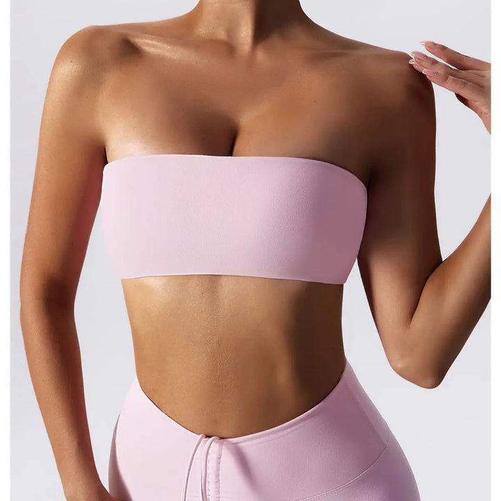 Strapless  Sports Bra Gym Top Women Quick-Drying Yoga Clothes Women Tube Top Fitness Chest Wrap Underwear Workout Bra Female