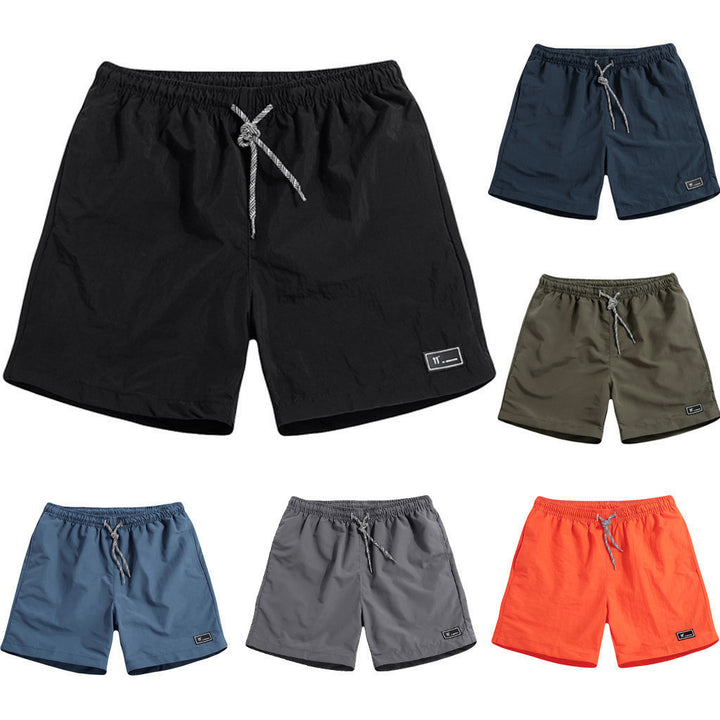 Men Shorts Drawstring Short Pants Casual Quick-Drying Shorts Printed Swim Surfing Beachwear Shorts Men's Clothing