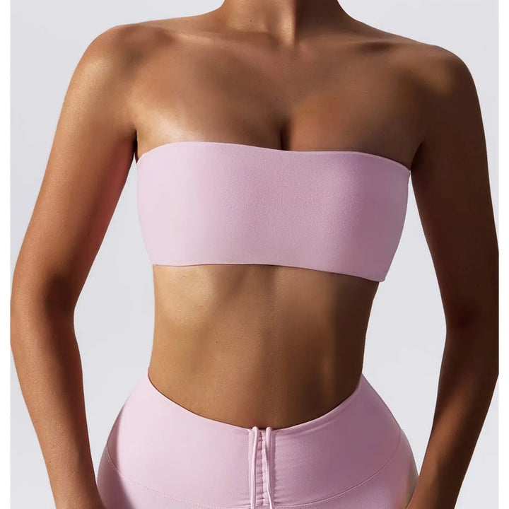 Strapless  Sports Bra Gym Top Women Quick-Drying Yoga Clothes Women Tube Top Fitness Chest Wrap Underwear Workout Bra Female