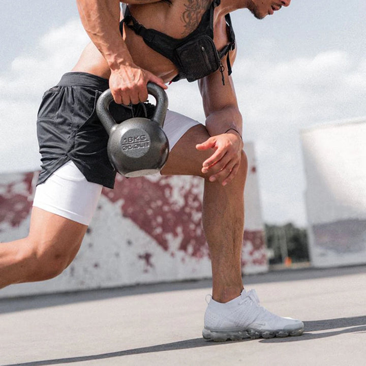 Mens 2 in 1 Running Shorts Summer Athletic Gym Workout Performance Shorts with Towel Loop Pockets Stretchy Quick Dry
